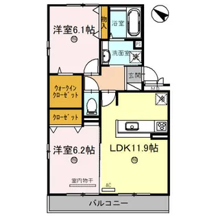 Avant Rivie’re (アヴァンテ リヴィエール)【305号室】の間取り