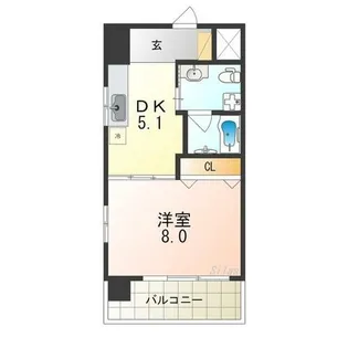 ブランカ中百舌鳥【5階】の間取り