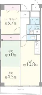 ルミエール南摂津【1階】の間取り