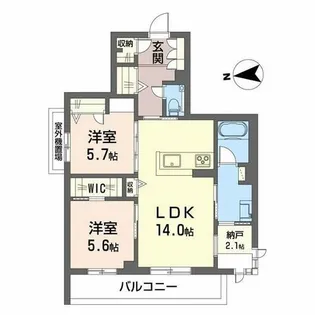 シャーメゾン ケー【2階】の間取り