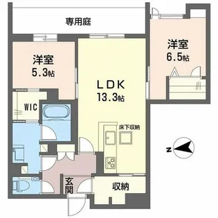 シャーメゾン ケー【1階】の間取り