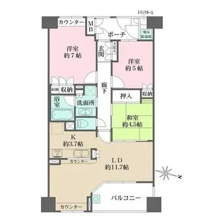 エルヴェール神戸本山アーバンライフ【319号室】の間取り