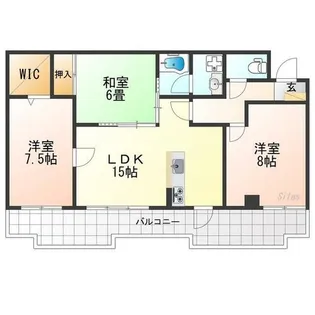 アメニティ双ケ丘【2階】の間取り