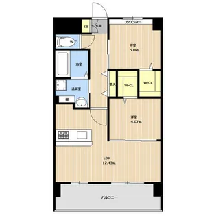 LIBTH高宮東【7階】の間取り