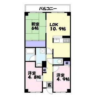 コム・ロワイヤル姫路幸町【601号室】の間取り