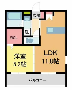 Mica Eleno Kurakuen【203号室】の間取り