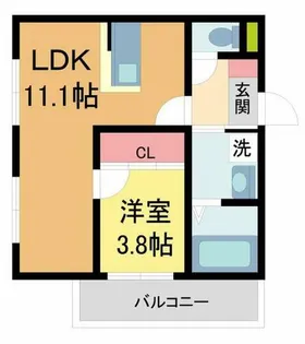 Mica Eleno Kurakuen【1階】の間取り