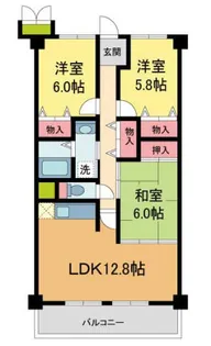 ヴィオレット宝塚【9階】の間取り