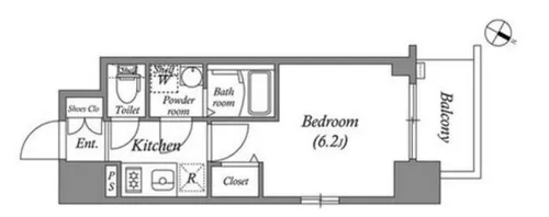 エスリード中之島ザ・コア【3階】の間取り