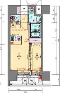 プレサンス立売堀ベルヴィル【3階】の間取り