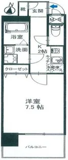 ブラン靭公園【6階】の間取り