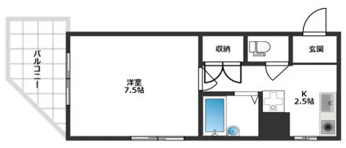 万里乃ビル【302号室】の間取り