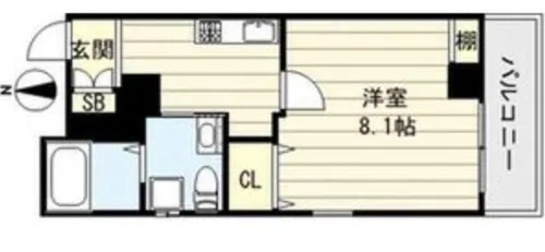 ベリーウェル阿倍野【6階】の間取り