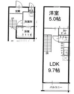 フジパレス谷町A棟【2階】の間取り