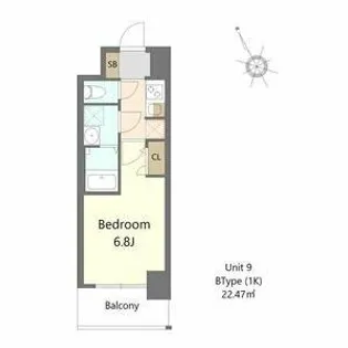 S-RESIDENCE堺浜寺broad【409号室】の間取り