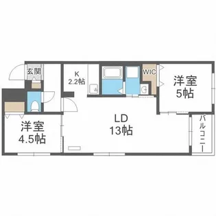ブランシャールSH大通【3階】の間取り