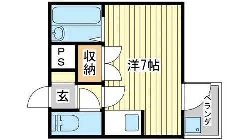 ラシャンス山野井【2-B号室】の間取り