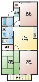 ブランニュー白山【1階】の間取り