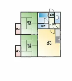 伊部アパート【2F号室】の間取り