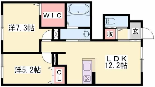 ジュセイビレッジ【1階】の間取り