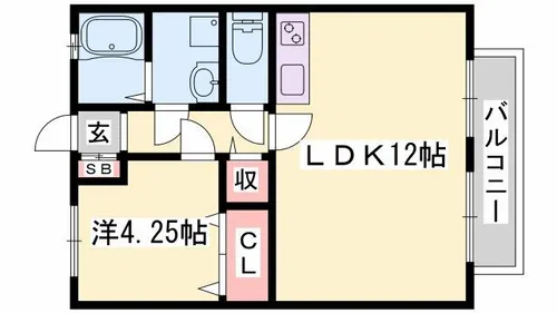 三船ハイツ【B205号室】の間取り