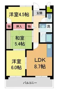 マンションむなかた【3階】の間取り