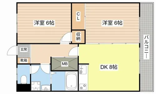 ロイヤル伊勢【105号室】の間取り