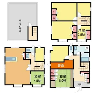 兵庫県西宮市甲子園四番町【一戸建】の間取り