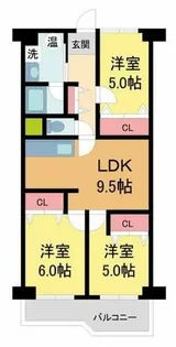 武庫川ニュースカイハイツ【6階】の間取り