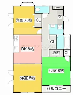 若葉と陽だまりのラ・ルーチェ【201号室】の間取り