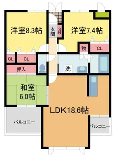 アイエフノヴァ上甲子園【302号室】の間取り