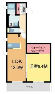 シャーメゾン神楽【102号室】の間取り