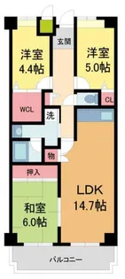 フレシア西宮【805号室】の間取り