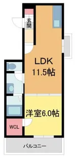 JOURS SEREINS 田代町【202号室】の間取り