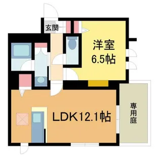 PureGardens夙川【101号室】の間取り