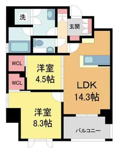 シャーメゾンステージ香櫨園【306号室】の間取り