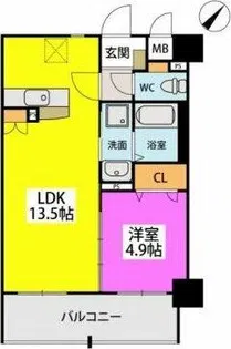 ベルカンパーニュ【6階】の間取り