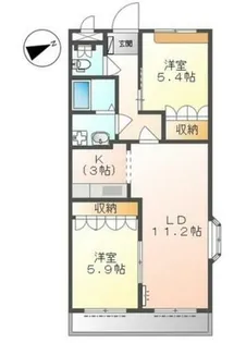 GRANBEL ITOH【201号室】の間取り
