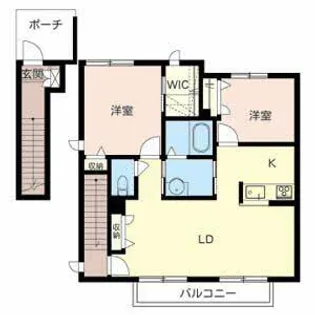 サンヴィラーチェ石町【A202号室】の間取り