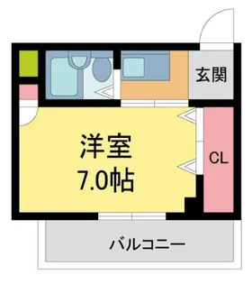シェルプール弐番館【118号室】の間取り