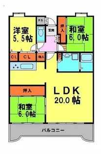 サンクレールヨシナガ【4階】の間取り