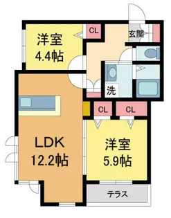 shamaison 西宮北口【305号室】の間取り