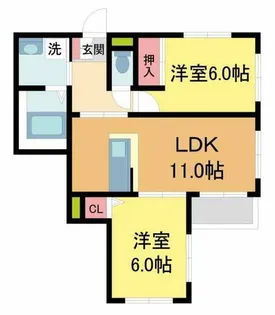 ソシア【103号室】の間取り