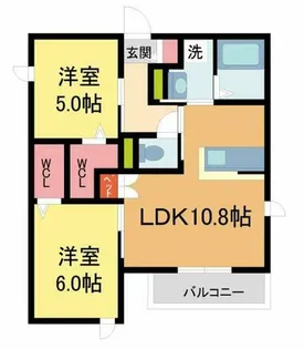 へーベルメゾン城ケ堀【302号室】の間取り