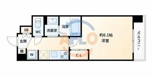 LUXENA新大阪【8階】の間取り