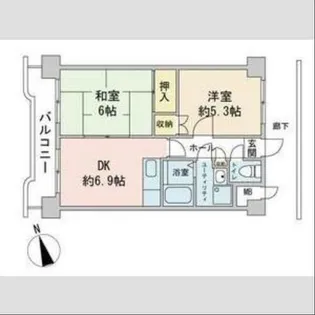 サニーヒルズ2番館【1階】の間取り