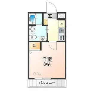 Gladvis二条式部【4階】の間取り