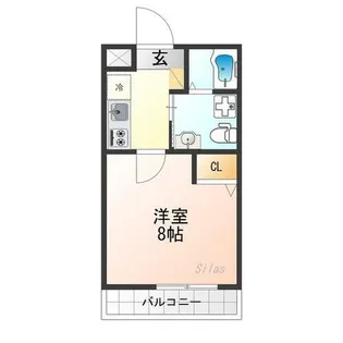 Gladvis二条式部【4階】の間取り