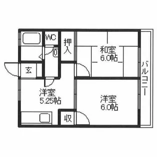 コーポ太子東【2階】の間取り