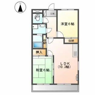 コンフォース福元【2階】の間取り